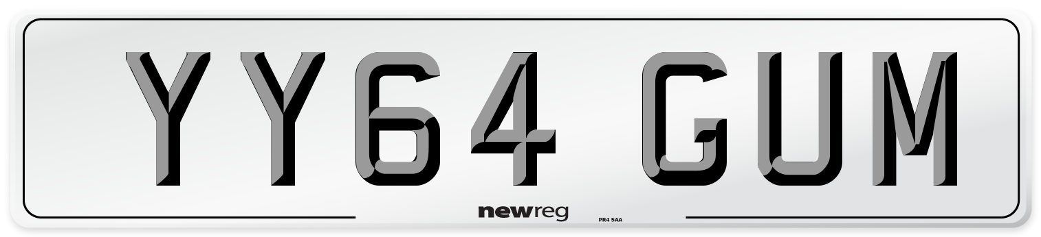 YY64 GUM Number Plate from New Reg